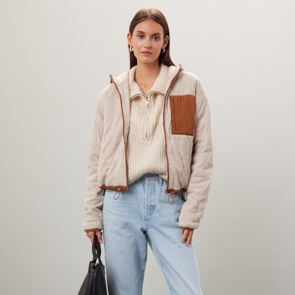 Quilted Zip Up Coat